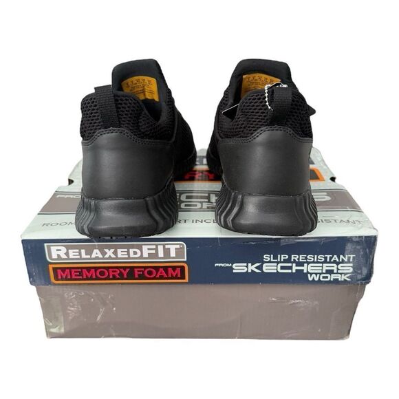 Skechers Work Cessnock SR Slip Resistant Black Sneakers Relaxed Fit Men’s Size 9 - Picture 5 of 10